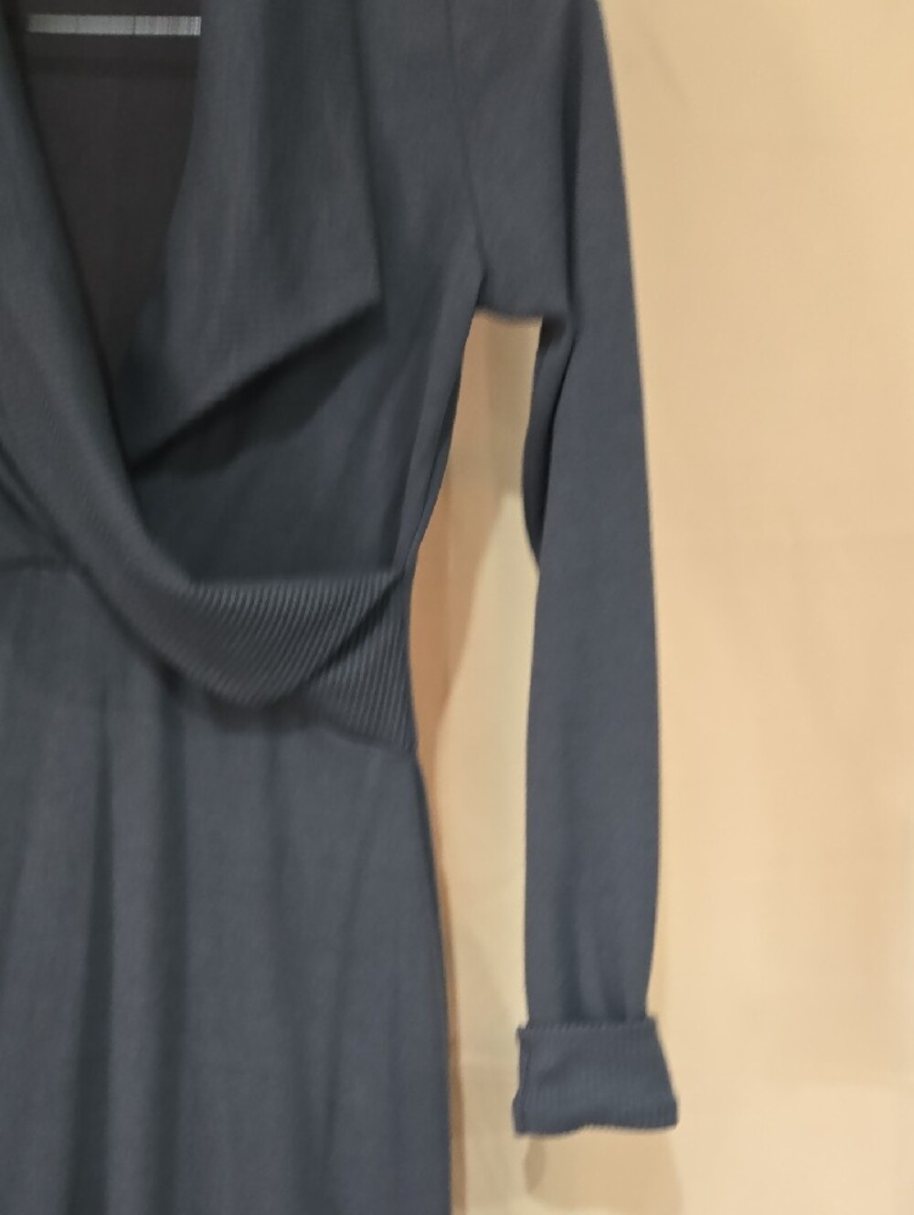 Charcoal Ribbed Shawl-Collar Jacket - Picture 5 of 8